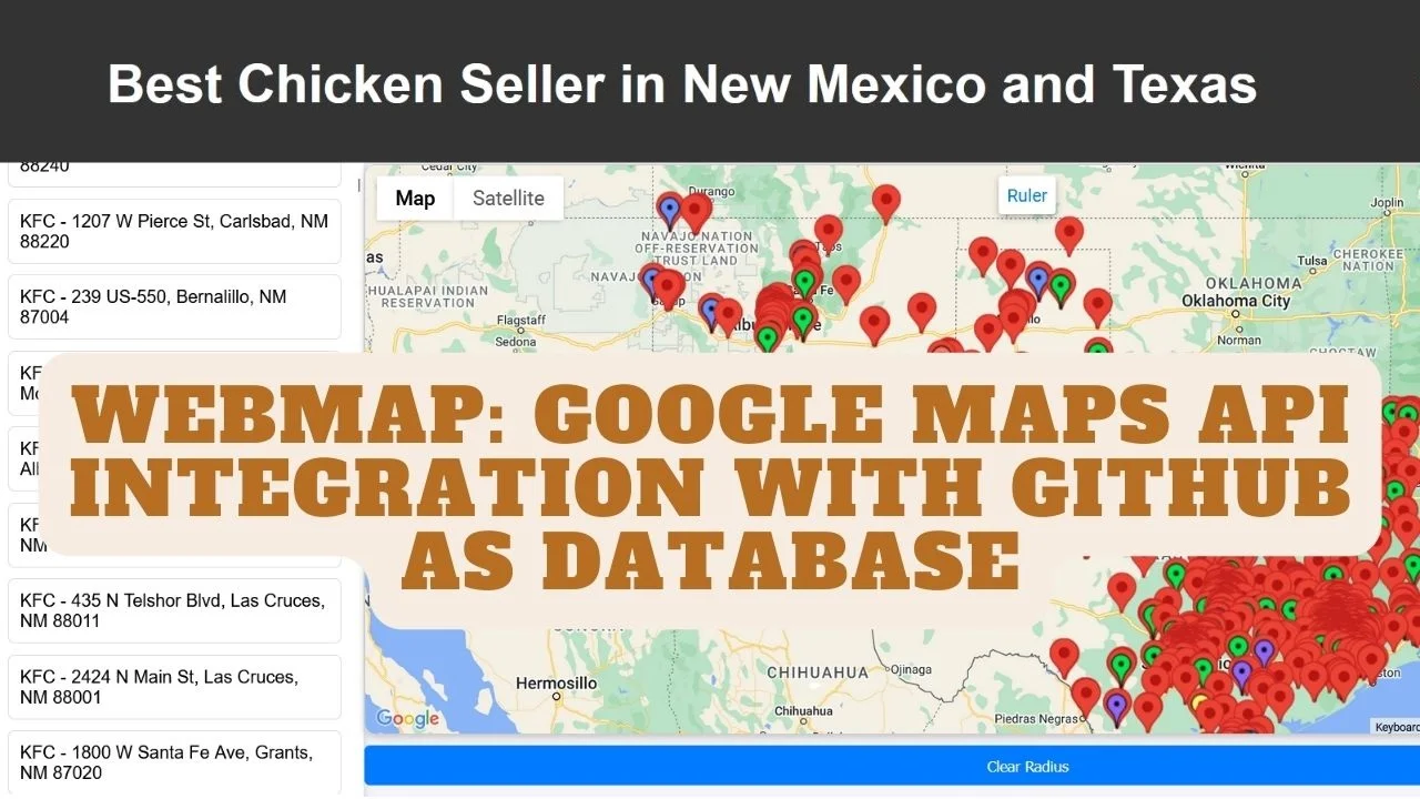 Best Chicken Seller - Google Maps API and Github as Database